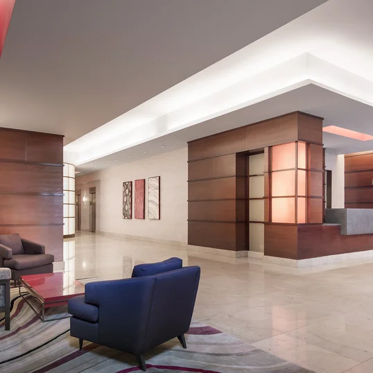 At The Westport, the lobby staff is attentive 24 hours a day.