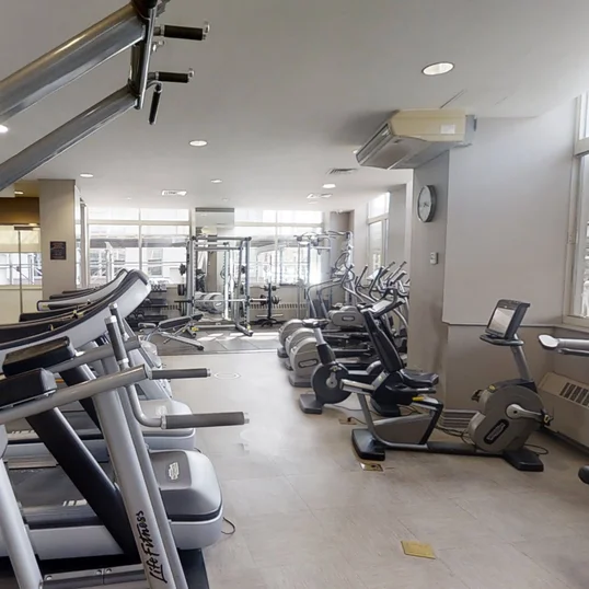 On-site fitness center is available only to residents.