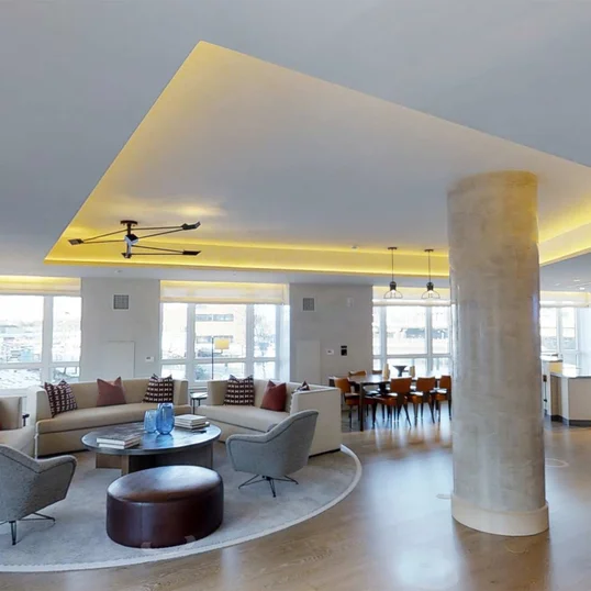 Residents-only entertainment lounge