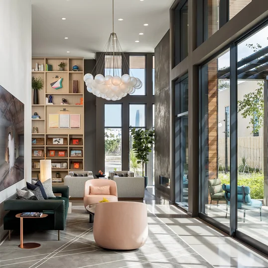 Fireside library and lounge