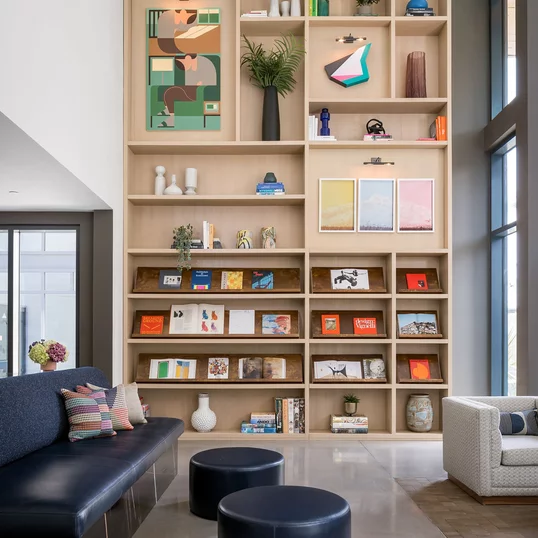 Co-working space with reservable conference rooms