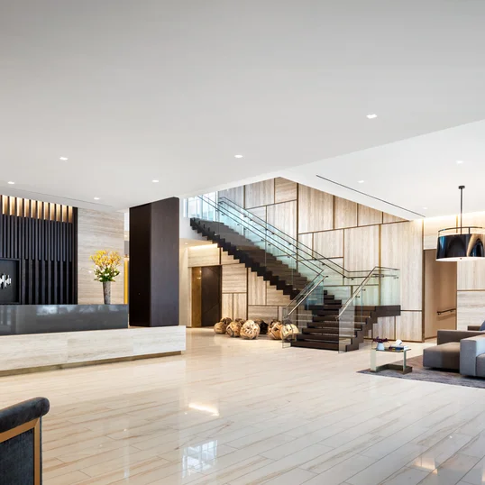 24/7 attended lobby with doorman and concierge