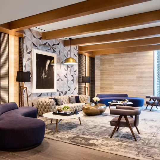 Meyer Davis-designed residents lounge with artisan touches.