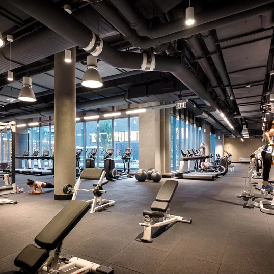 The state-of-the-art private fitness center by Equinox® features curated equipment and private yoga and personal training studios.