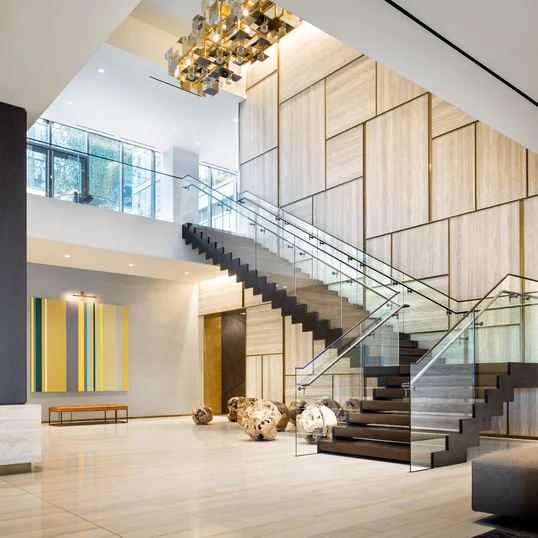 24/7 attended lobby with doorman and concierge