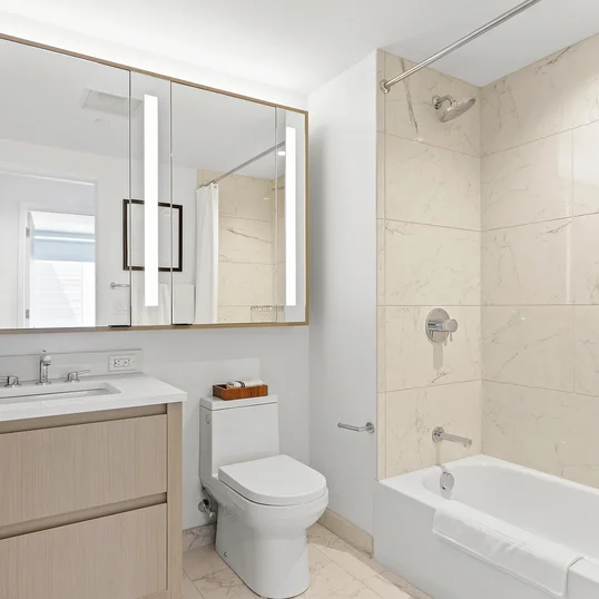 Modern and elegant bathrooms.