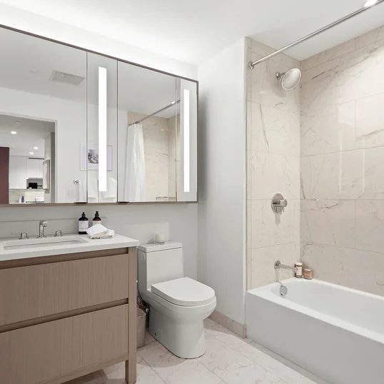 Modern and elegant bathrooms.