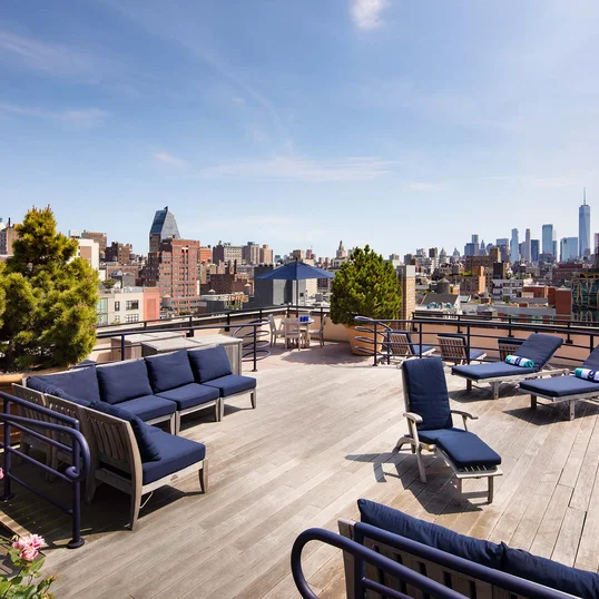 Enjoy unobstructed views from the rooftop terrace.